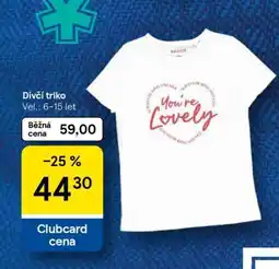 Tesco Dívčí triko nabídka
