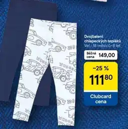 Tesco Dvojbalení chlapeckých tepláků nabídka