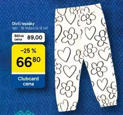 Tesco DÍVČÍ TEPLÁKY nabídka