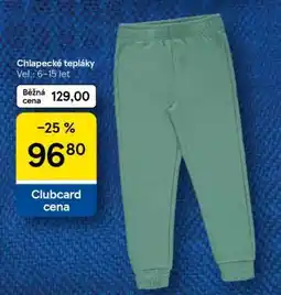 Tesco Chlapecké tepláky nabídka