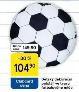 Tesco Dětský dekorační polštář ve tvaru fotbalového míče nabídka