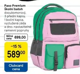 Tesco Paso Premium Školní batoh nabídka