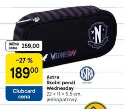 Tesco Astra Školní penál Wednesday nabídka