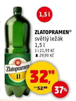 Penny Market Zlatopramen světlý ležák 1,5 l nabídka