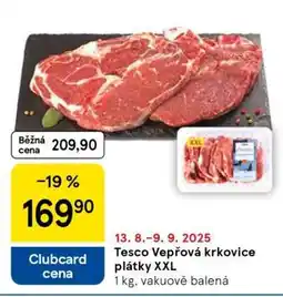 Tesco Tesco Vepřová krkovice plátky XXL nabídka