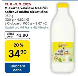 Tesco Mlékárna Valašské Meziříčí Kefírové mléko nízkotučné nabídka