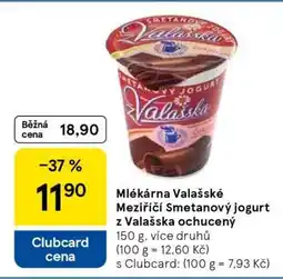 Tesco Mlékárna Valašské Meziříčí Smetanový jogurt z Valašska ochucený nabídka