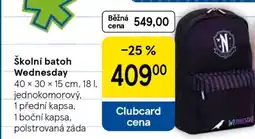 Tesco Školní batoh Wednesday nabídka