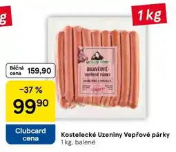 Tesco Kostelecké Uzeniny Vepřové párky nabídka
