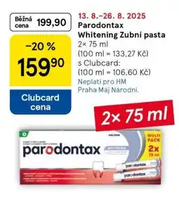 Tesco Parodontax Whitening Zubní pasta nabídka