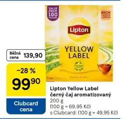 Tesco Lipton Yellow Label černý čaj aromatizovaný nabídka