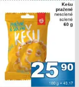 Jip Kešu pražené nesolené solené nabídka