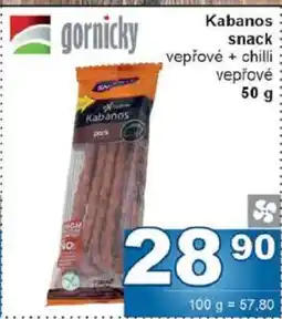 Jip Kabanos snack nabídka