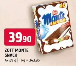 Terno Zott Monte Snack nabídka