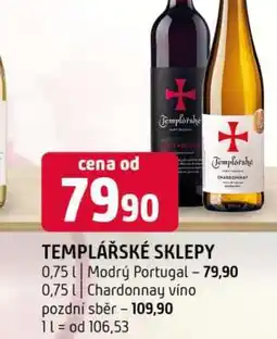 Terno Templářské sklepy nabídka