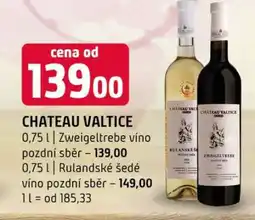 Terno CHATEAU VALTICE Zweigeltrebe víno pozdní sběr nabídka