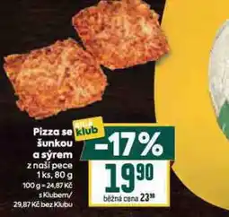 Billa Pizza se šunkou a sýrem nabídka