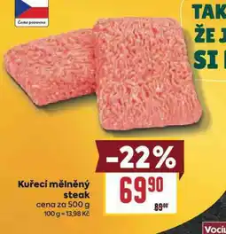 Billa Kuřecí mělněný steak nabídka
