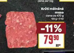 Billa Krůtí mělněné maso nabídka