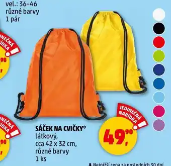 Penny Market Sáček na cvičky nabídka