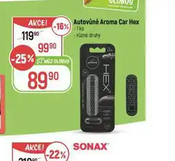 Globus Autovůně aroma car hex nabídka
