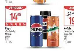 Globus Pepsi, mirinda nabídka