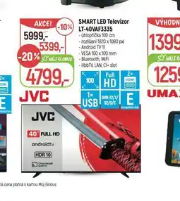 Globus Smart led televizor jvc 100 cm nabídka