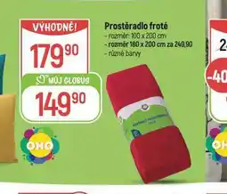Globus Prostěradlo froté 180 x 200 cm nabídka
