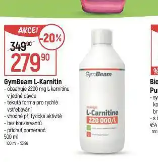 Globus Gymbeam l-karnitin nabídka