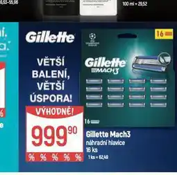 Globus Gillette mach3 náhradní hlavice nabídka