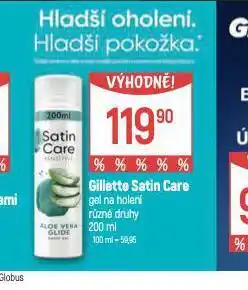 Globus Gillette satin care gel na holení nabídka