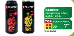 Tamda Foods FAKEER energetický nápoj nabídka