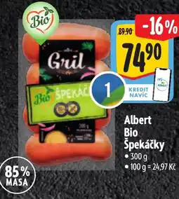 Albert Albert Bio Špekáčky nabídka