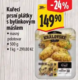 Albert Kuřecí prsní plátky s bylinkovým máslem nabídka