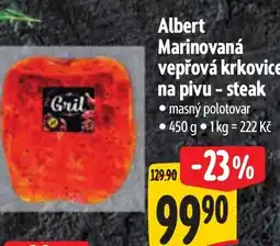 Albert Albert Marinovaná vepřová krkovice na pivu - steak nabídka