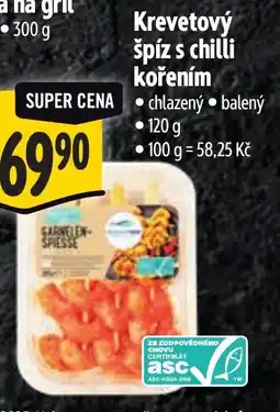 Albert Krevetový špíz s chilli kořením nabídka