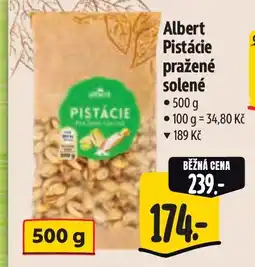 Albert Albert Pistácie pražené solené nabídka
