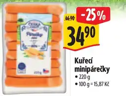 Albert Kuřecí minipárečky nabídka