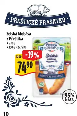 Albert Selská klobása z Přeštíka nabídka