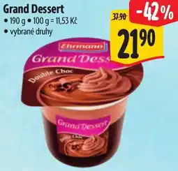 Albert Ehrmann Grand Dessert nabídka