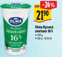 Albert Olma Kysaná smetana 16% nabídka