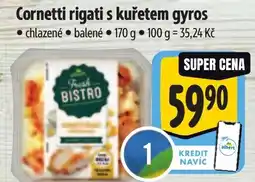 Albert Cornetti rigati s kuřetem gyros nabídka