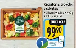 Albert Radiatori s brokolicí a cuketou nabídka