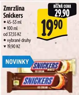 Albert Zmrzlina Snickers nabídka