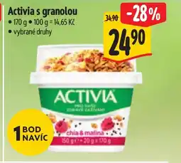 Albert Activia s granolou nabídka