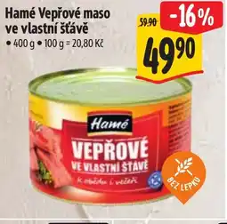 Albert Hamé Vepřové maso ve vlastní šťávě nabídka