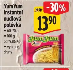Albert Yum Yum Instantní nudlová polévka nabídka