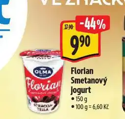 Albert Florian smetanový jogurt nabídka