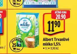 Albert Trvanlivé mléko 1,5% nabídka