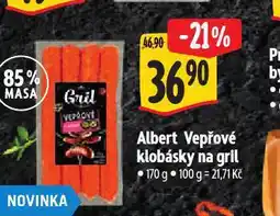 Albert Vepřové klobásky na gril nabídka